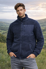 Mens  John Lewis Anyday zip up fleece navy uk...