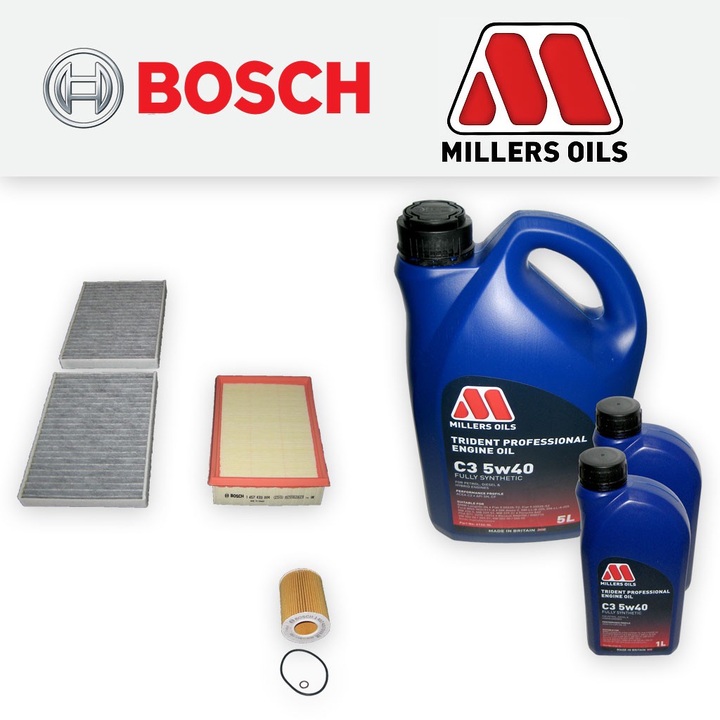 SERVICE KIT for BMW 5 SERIES (E39) 525I OIL AIR CABIN FILTERS +OIL (2000-2003)
