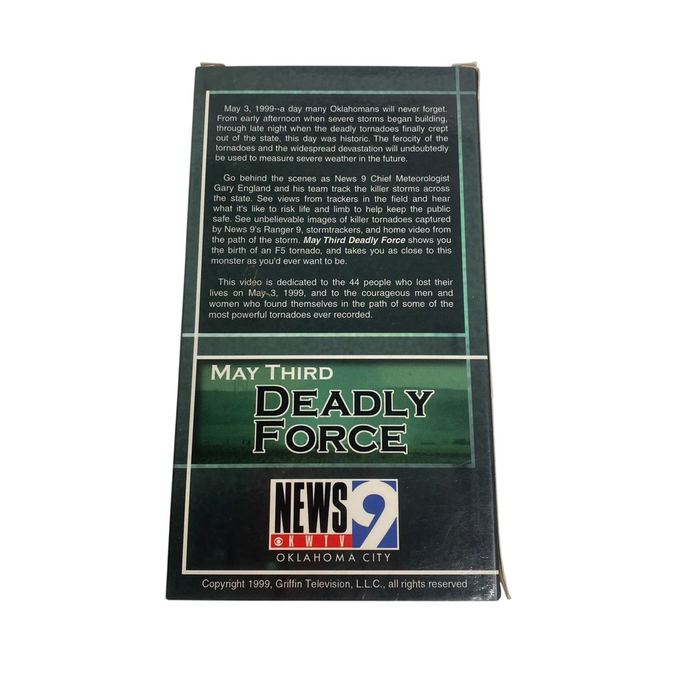 May Third Deadly Force VHS Oklahoma City Tornado Gary England News 9 Meteorology - Image 3 of 4