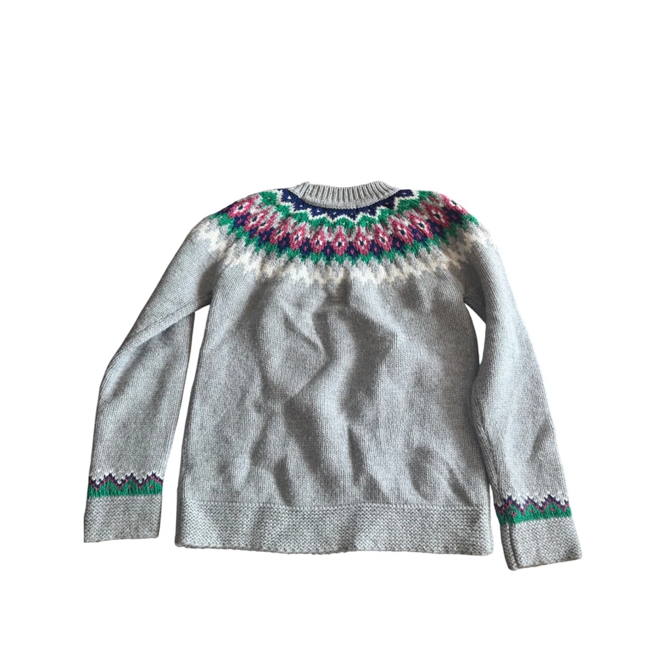 Suéter tejido Boden Fair Isle para mujer azul rosa verde gris mezcla de lana talla S Foto 2 de 4