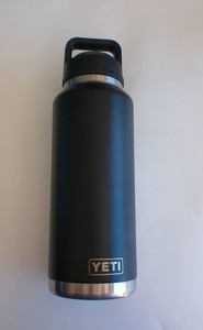 YETI Rambler 46 oz Insulated Black Water Bottle with Chug Cap Thermos