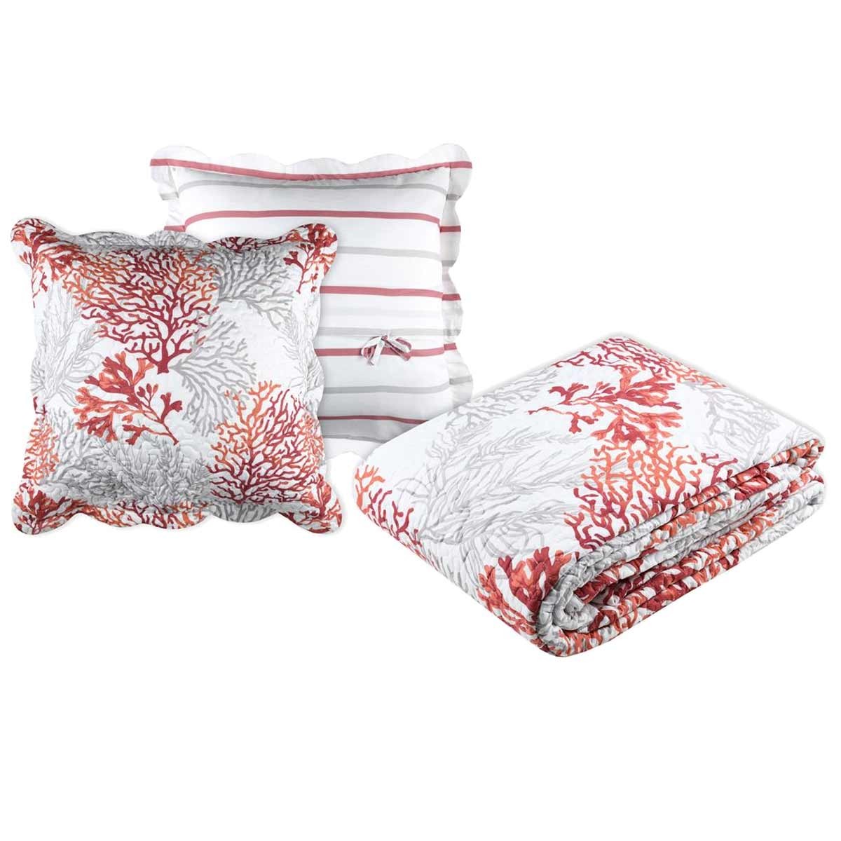 Couvre-lit boutis corail grand lit pour sublimer votre chambre à coucher