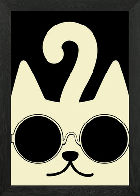 coole Katze gerahmtes Wandbild Poster Leinwanddruck Bild