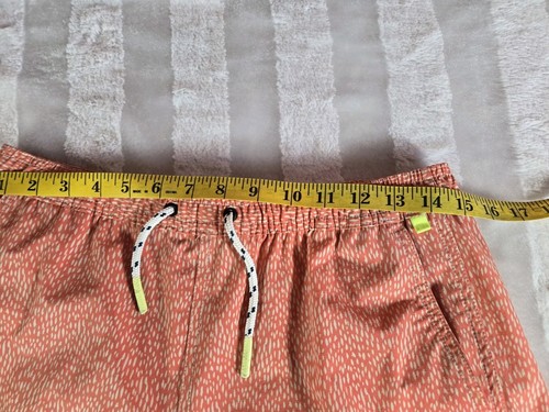 Psycho Bunny Logo Teen Boys Abstract Print Orange Swim Trunks Suit Shorts 18/20 - Picture 6 of 8