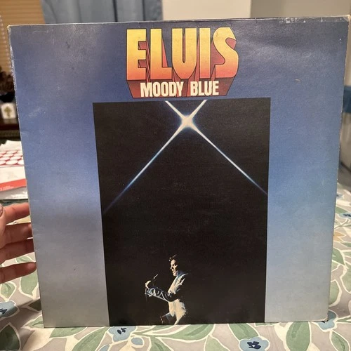 Elvis Presley - Moody Blue (AFL1-2428) (1977) Black Vinyl VG/VG+