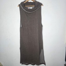 Free People Beach Sleeveless Cowl Neck Brown Midi Dress Women's M/L