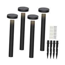 Solar Powered Landscape LED Lamps - Pathway Lights - PIR Sensor & Two 4 Pack