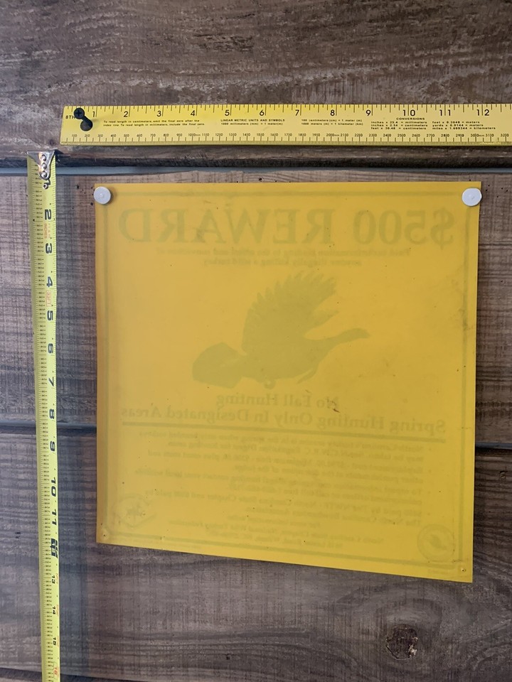 National Wild Turkey Federation, NWTF Sign, North Carolina, 500 Reward