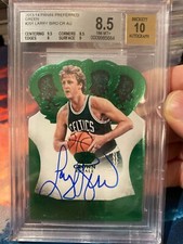 2013 Panini Preferred Green Larry Bird Autograph BGS 8.5/10