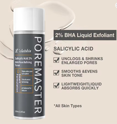 2% BHA Liquid Salicylic Acid Exfoliant - Facial Exfoliant, Moisturizing