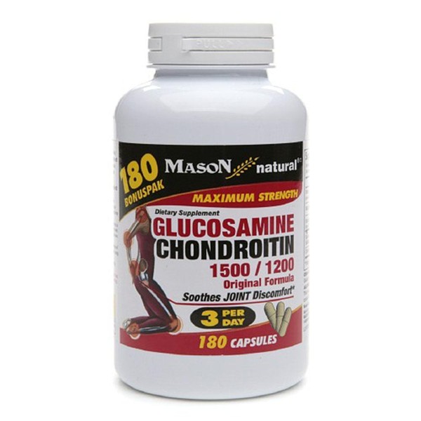 180 Capsules Glucosamine 1500 MG Chondroitin 1200 MG Vitamin C 198 MG Sodium 80 for sale online