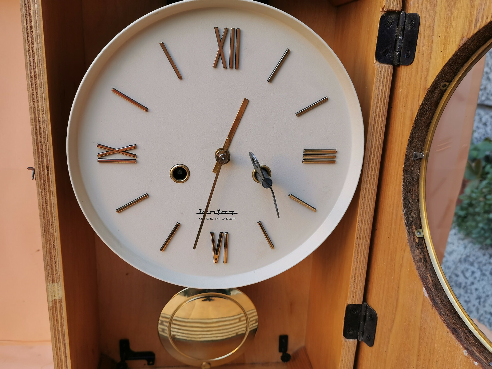 OLD VINTAGE USSR RUSSIAN WALL CLOCK JANTAR PERFECT WORKING PEAL RING