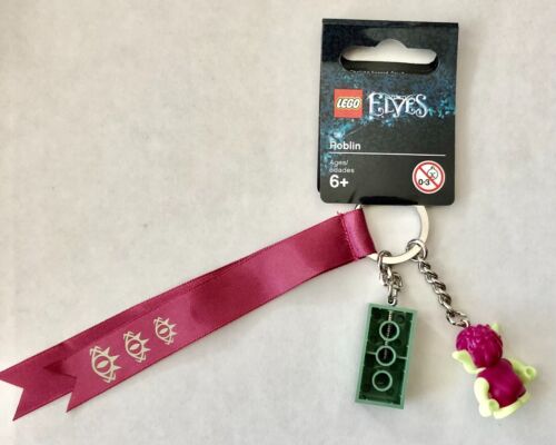 Lego Elfen Roblin + Lego 2 x 4 sandgrüner Stein Schlüsselanhänger 853648 neu mit Etikett! - Bild 2 von 3