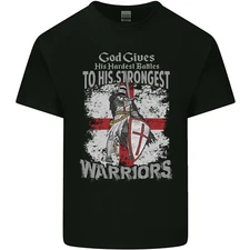 St Georges Day Knights Templar Warriors Mens Cotton T-Shirt Tee Top
