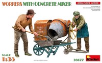 38077 Mini Art, 1:35 Figuren Set Bauarbeiter M. Mischer, ZubehöR Dioramen, Gmk
