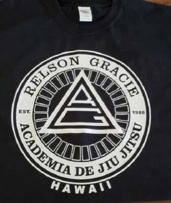 GRACIE JIU-JITSU RELSON GRACIE Jiu Jitsu Academy Hawaii PRIDE FC FIGHTING T shirt UFC MMA tee