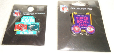 SUPER BOWL LVII AND LVIII KANSAS CITY CHIEFS GAMEDAY PINS DATED 2/12/23 &2/11/24