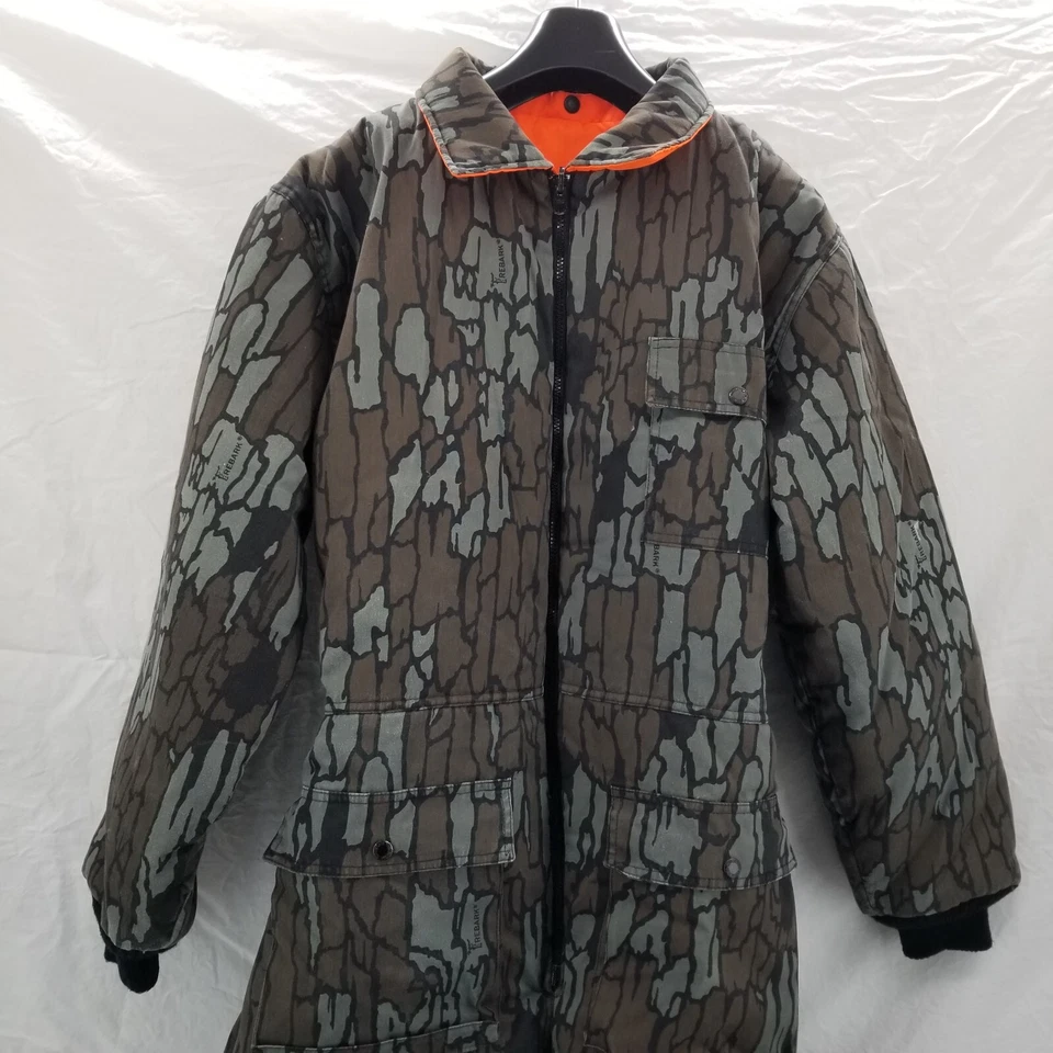 Vintage Winchester Reversible Coveralls Jumpsuit Mens Large Trebark Camo/Safety - Image 3 of 4