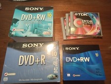 NEW Sony DVD R/RW ReWritable LOT TDK 120 Min 4.7 GB/Go 1x-4x 1X-16X