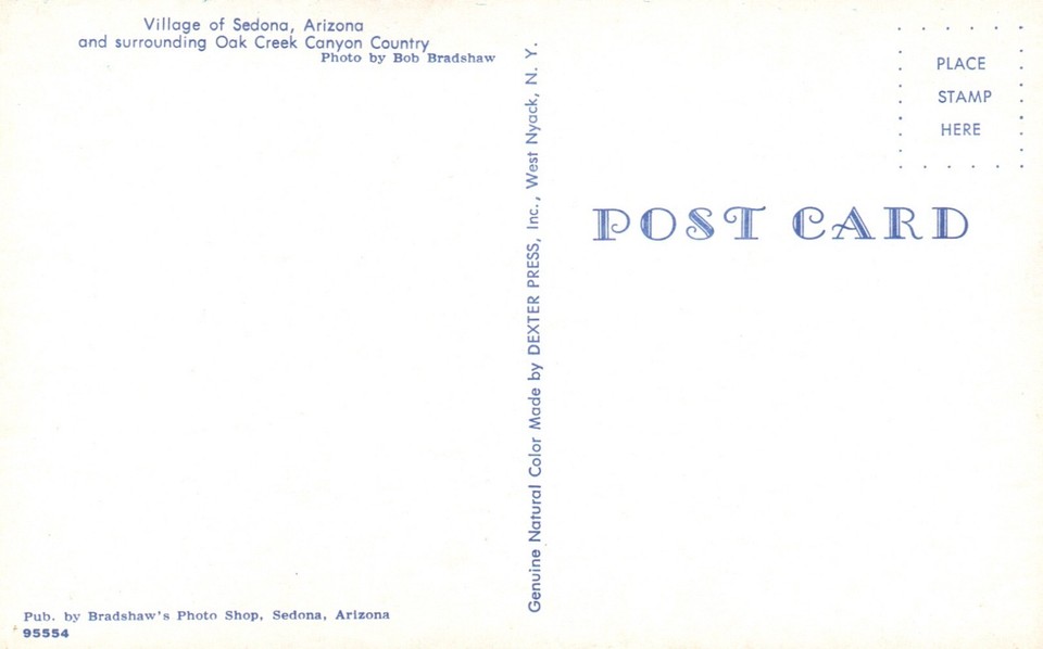Postcard AZ Oak Creek Canyon Country Village of Sedona Chrome Vintage