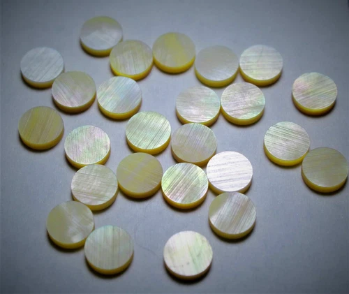 1 x 10 Pieces / GOLD Mother of Pearl Inlay Dots / Guitar Fretboard / 6.35mm 1/4"