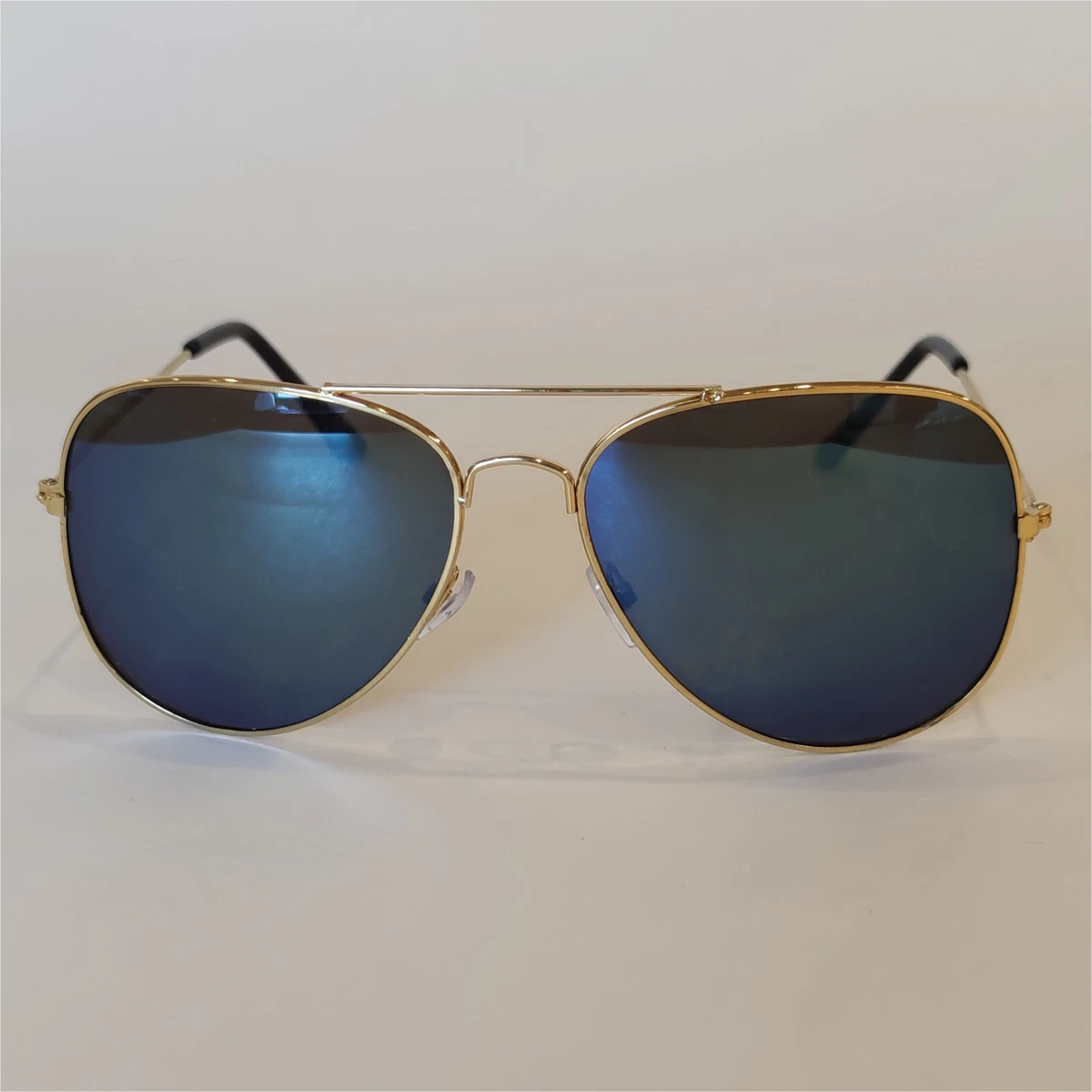 Sonnenbrille Pilotenbrille Fliegerbrille Brille Gold Blau Stylisch Cool