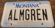 ALMGREN Vanity License Plate
