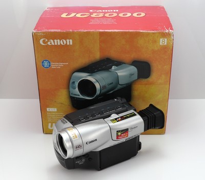 CANON UC8000E CAMCORDER BOXED 8MM ANALOGUE VIDEO VIDEO8 TAPE HI8