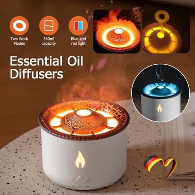 Vulkan Diffuser, 360ML Volcano Diffuser Flamme Aroma Diffusor Elektrisch DHL