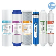 6 Stage 100 GPD RO Membrane PH Alkaline Reverse Osmosis Water Filter Replacement