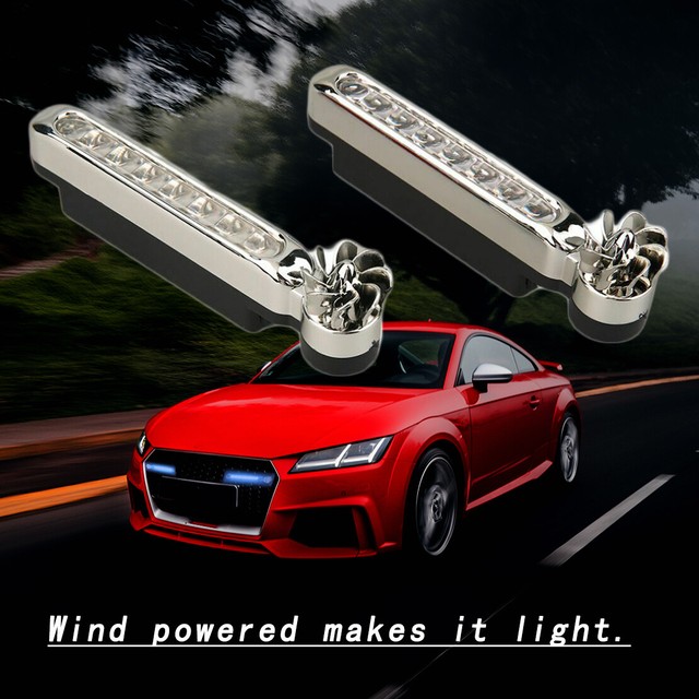 Set Wind Energy Car LED Lights Wind Power Auto Headlight Daytime