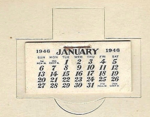 Old 1946 Desktop Advertising Calendar Thermometer-Richman Cleaners-Cleveland, Oh - Picture 11 of 11