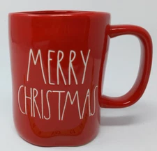Rae Dunn Artisan Collection Red Merry Christmas Mug~ Hoilday Coffee Cocoa Tea