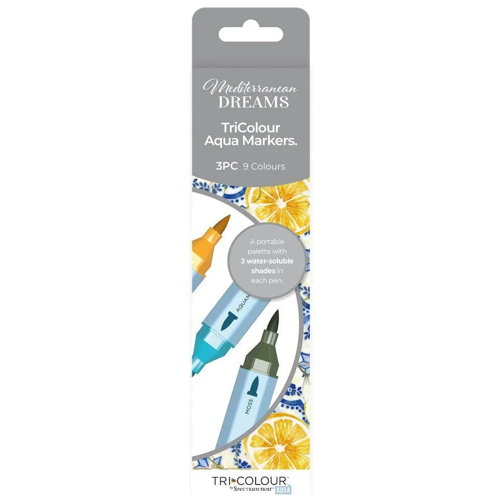 Crafters Companion MEDITERRANEAN DREAMS - TRI COLOR AQUA MAR