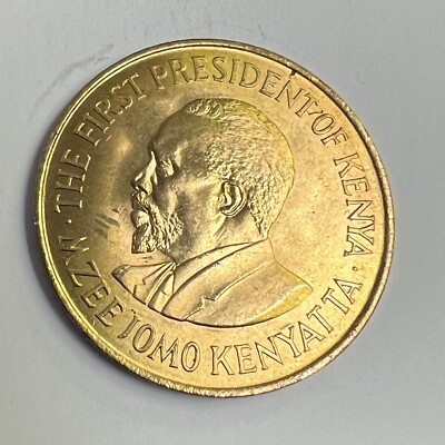 1969 KENYA 10 Cents SHILLINGS, Mzee Jomo Kenyatta, KM#11, UNC