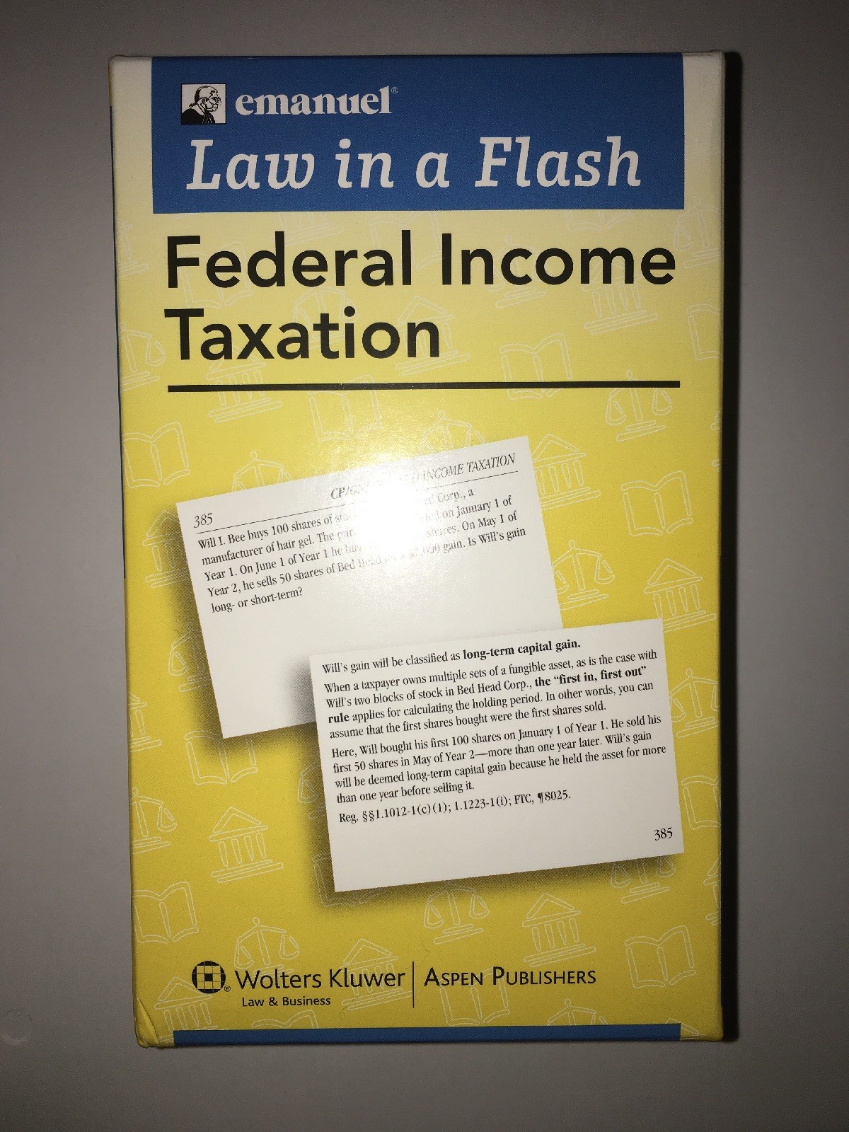 Buy Emanuel Law in a Flash: Federal Income Tax Liaf 2010 by Diana S.  Donaldson and Steven Emanuel (2010, Cards,Flash Cards, Student Edition of  Textbook) ...