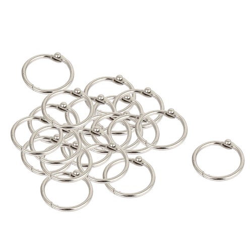 Lot De 6 Anneaux Métalliques 3 Anneaux 20mm Pour Reliure - Pour Scrapbooking, Album Photo, Journal, Organisateur - Facile à Ouvrir/fermer