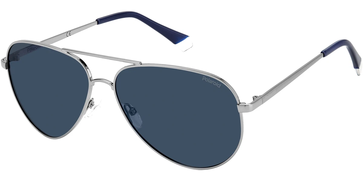 Polaroid Core Polarized Ruthenium Blue Aviator Sunglasses PLD6012NS 0V84 C3