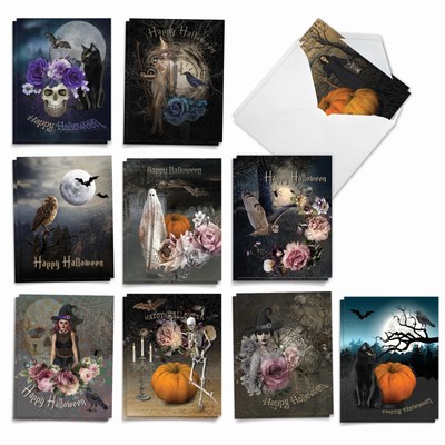 The Card Company 20 Happy Halloween Note Cards Boxed 10 Designs 2 Each Spooky 