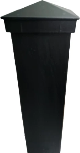 Powder coated Aluminium Post Tube Pipe Fence Support 3" 75 1 piece Black 1800mm - Picture 2 of 11