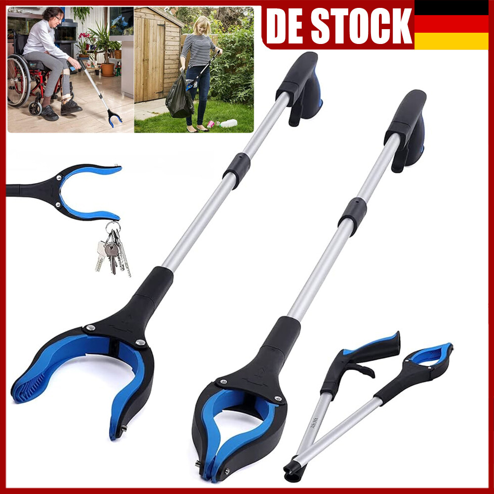 2x Alu Greifhilfe mit Magnet | Greifzange | Müllzange | Greifarm | Müllsammler