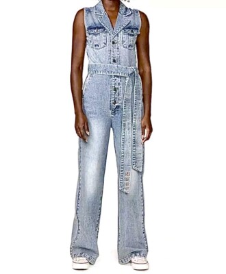 Honor The Gift Womens XL Service Jump Suit in Light Indigo MSRP $135 NEW W/ TAGS