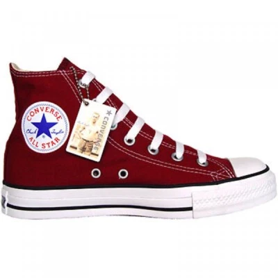 Converse EU 53 UK 17 Chucks Maroon Weinrot Chuck Taylor All Star HI Canvas M9613 - Bild 1 von 4