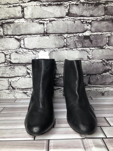 Banana Republic Black Leather Side Zip Heel Booties Boots Women Sz 6M US/36.5EU - Picture 4 of 18