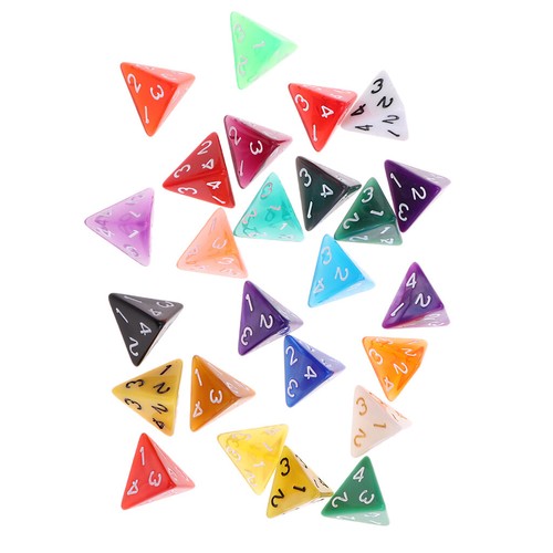25x 4 Sided D4 Dice for DND Dice Card Games Props - Picture 3 of 9