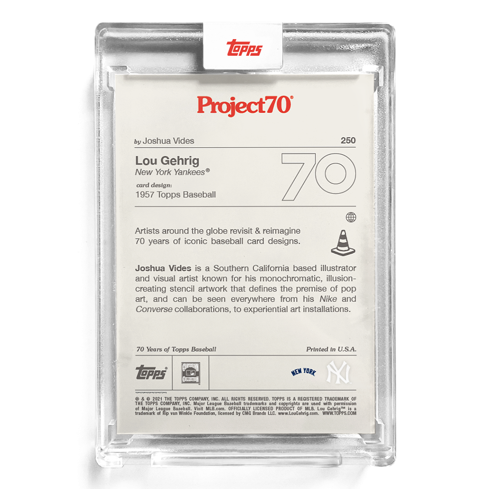 2021 TOPPS PROJECT70 #250 Lou Gehrig by Joshua Vides | eBay