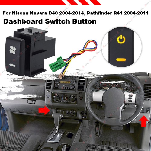 Dashboard Switch Button Parking Radar Control For Nissan Navara D40 2004-2013 - Picture 8 of 21