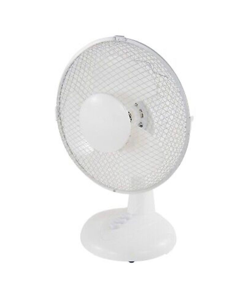Morrisons 9" Electric Portable Desktop Fan White New eBay