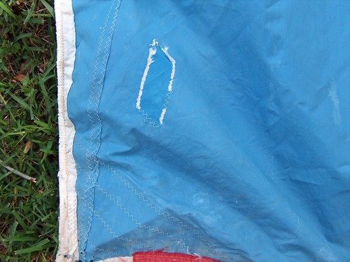 Hobie 16 Sail Main And Jib - Heavy Rust Stains - needs some repairs - Picture 13 of 23
