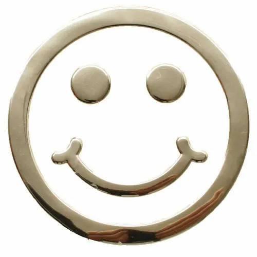 Sticker sticker silver chrome 3D emblem SMILEY emoji car motorcycle